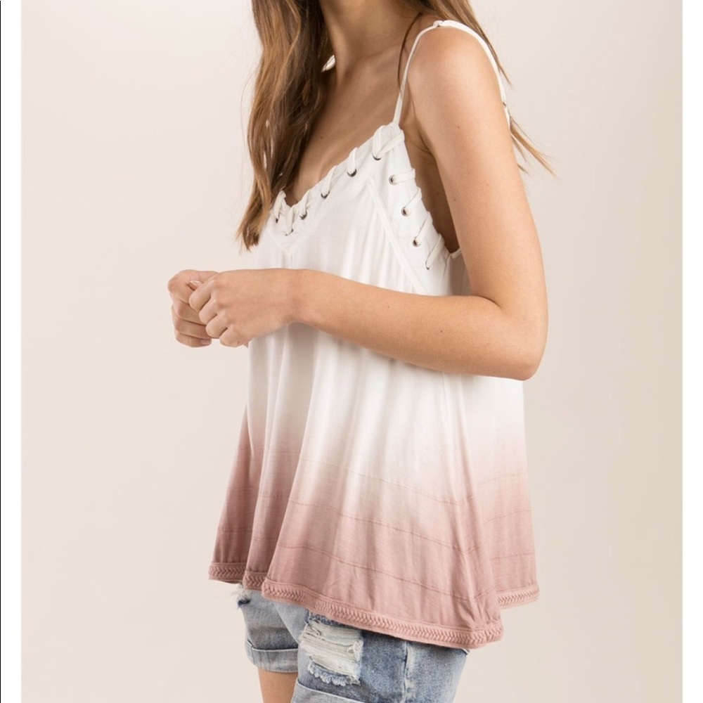 BUY1GET1 1️⃣left Ivory/Sage dip dyed tank - Picture 5 of 6